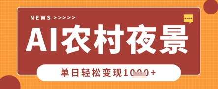 Deepseek制作农村夜景视频,一条视频点赞20W+,单日变现数张-轻创资源网